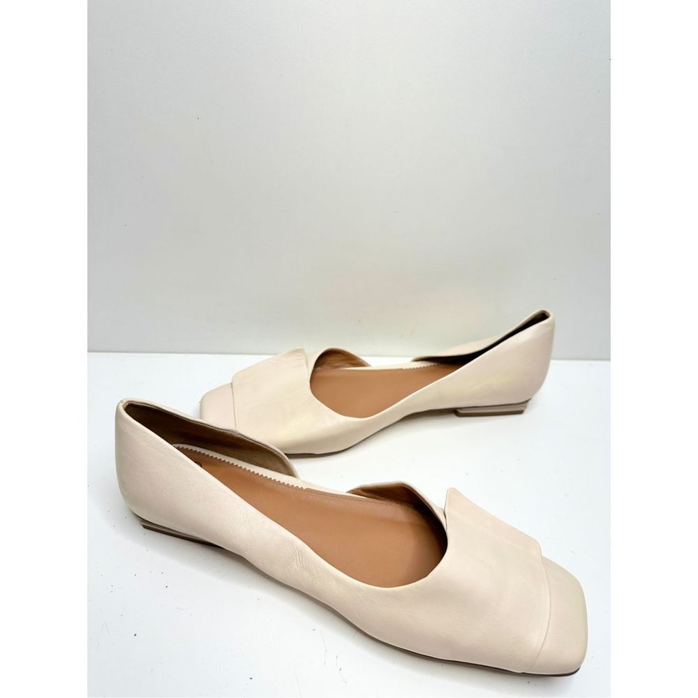Franco Sarto Shoes Womens Size 11 Cream Leather Slip On Square toe Tracy Flats - Picture 4 of 11